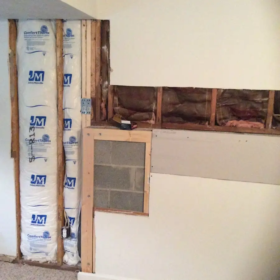 Wall insulation replacement during Contents Cleaning & Restoration in Orangeburg